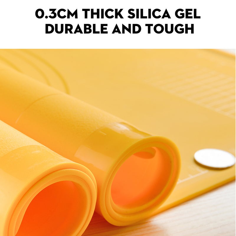 Silicone Baking Mat Dough Pad Bake Pad Rolling Pin Dough Scraper Dough Cutter Non stick for Bake Pizza Cake - Image 4