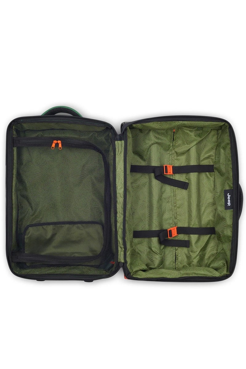 جيب حقيبة سفر بعجلتين مقاس  سم من القماش الناعم - لون أخضر - Image 4