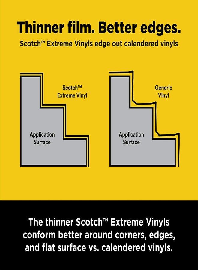 Scotch Extreme Premium Vinyl, 12 x 24 in, Perfect for Outdoor and Automotive Projects, Holds Securely Under The Toughest Conditions, White (VIN-EX-WHT) - Image 3