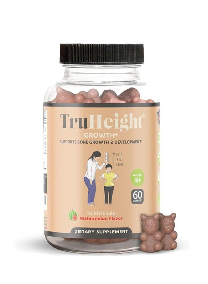 ترو هايت مكمل غذائي لنمو الارتفاع الطبيعي للاطفال والمراهقين من تروهايت- يزيد الطول الموصى به للاطفال مع اشواغاندا والكالسيوم - فيتامينات زيادة الطول وقوة العظام والنمو الاطول، للاعمار من 5 سنوات فما فوق - Image 1