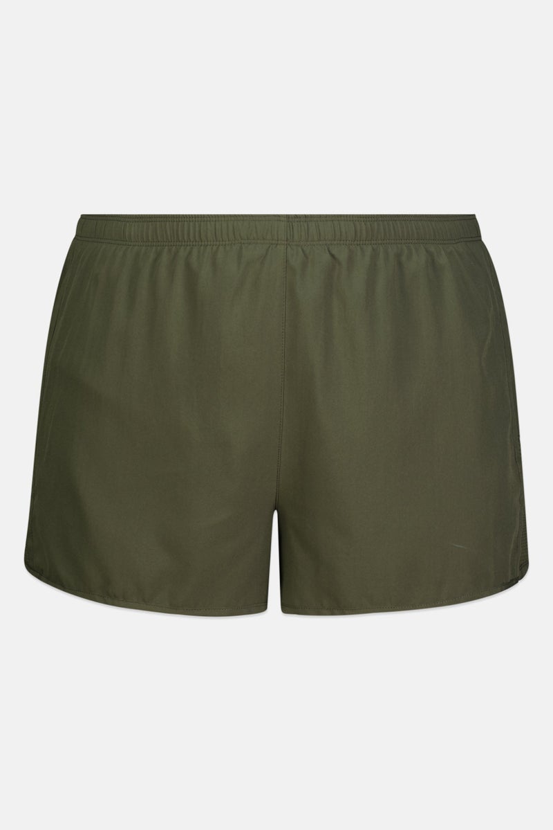 Reebok Women Brand Logo Running Shorts, Olive - Image 2