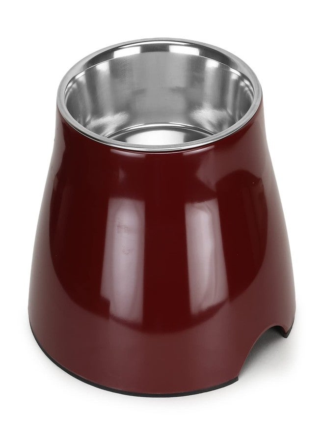 BASIL Pet Elevated Food Bowl for Dogs & Cats (Wine) - Image 1