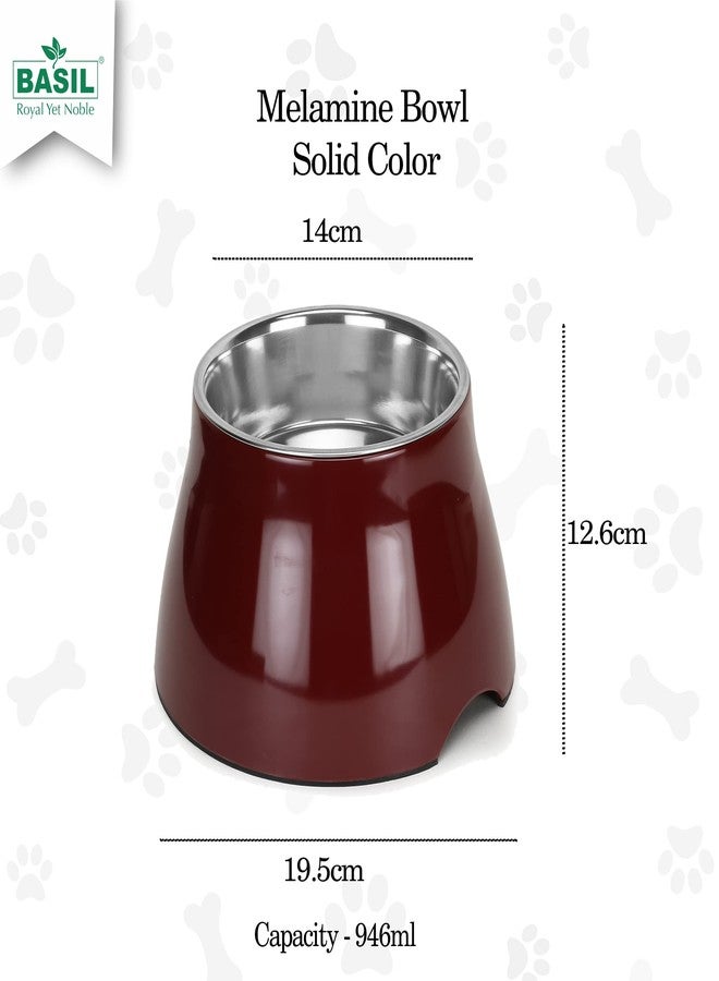 BASIL Pet Elevated Food Bowl for Dogs & Cats (Wine) - Image 5
