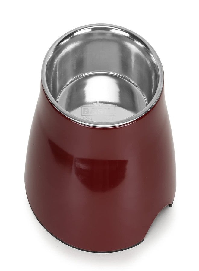 BASIL Pet Elevated Food Bowl for Dogs & Cats (Wine) - Image 4