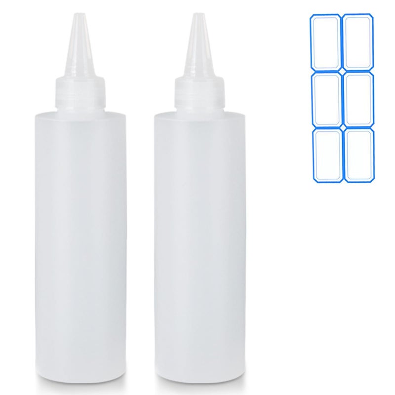 DTDNZKN 2 Pack 10 Oz (300ml) Condiment Squeeze Bottles, Leak Proof Refillable Condiment Container for Kitchen Use - Image 1