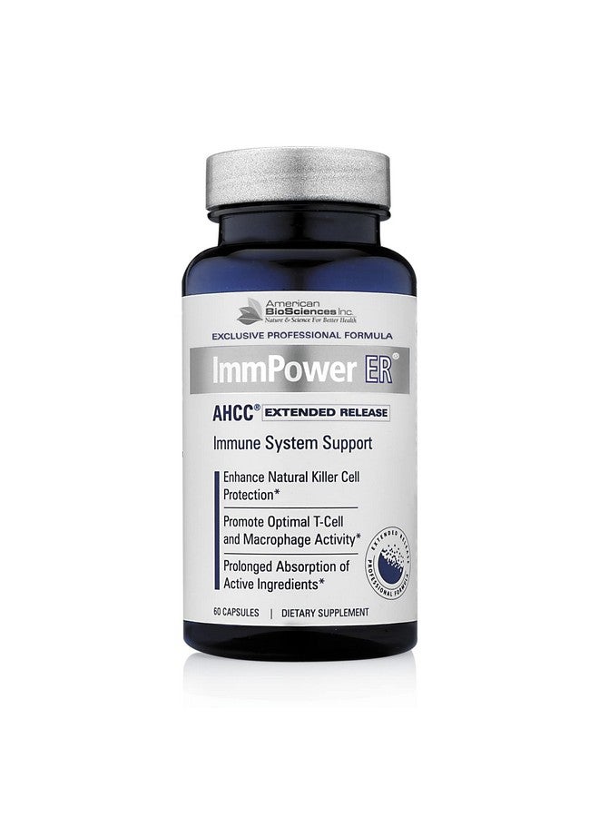 American BioSciences American BioSciences ImmPower ER AHCC (Extended Release) Immune Support Mushroom Supplement, 60 Capsules, 500 milligrams per Capsule - Image 1