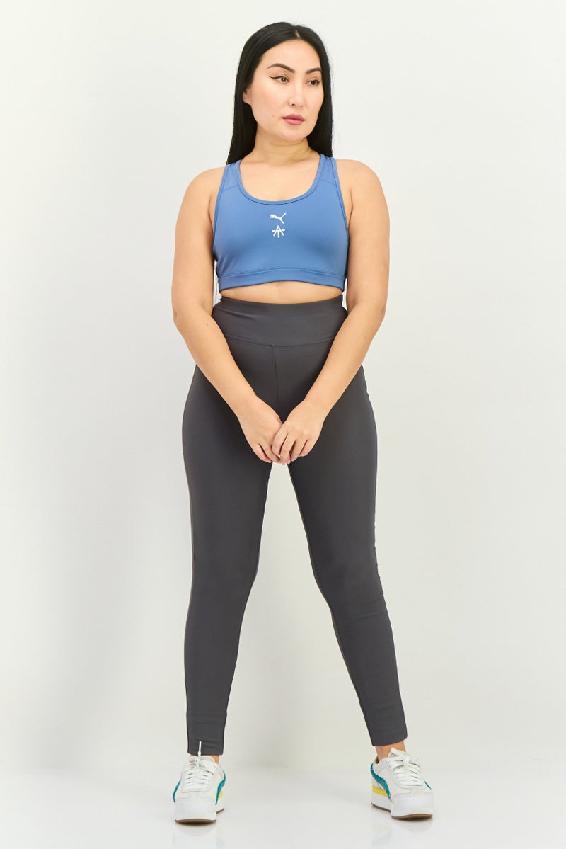 Puma x First Mile Women Non Padded Brand Logo Training Sport Bra, Blue - Image 4