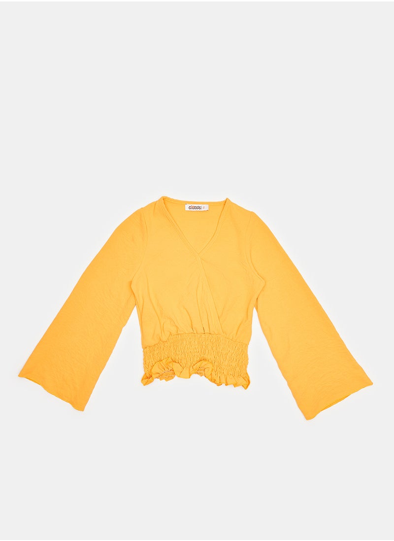 giggles - BLOUSE Orange Junior Girls - Image 1