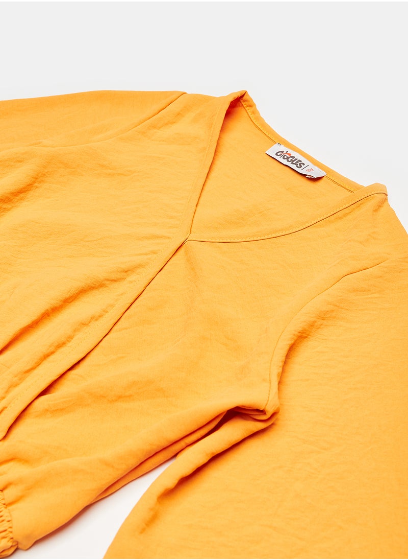giggles - BLOUSE Orange Junior Girls - Image 1