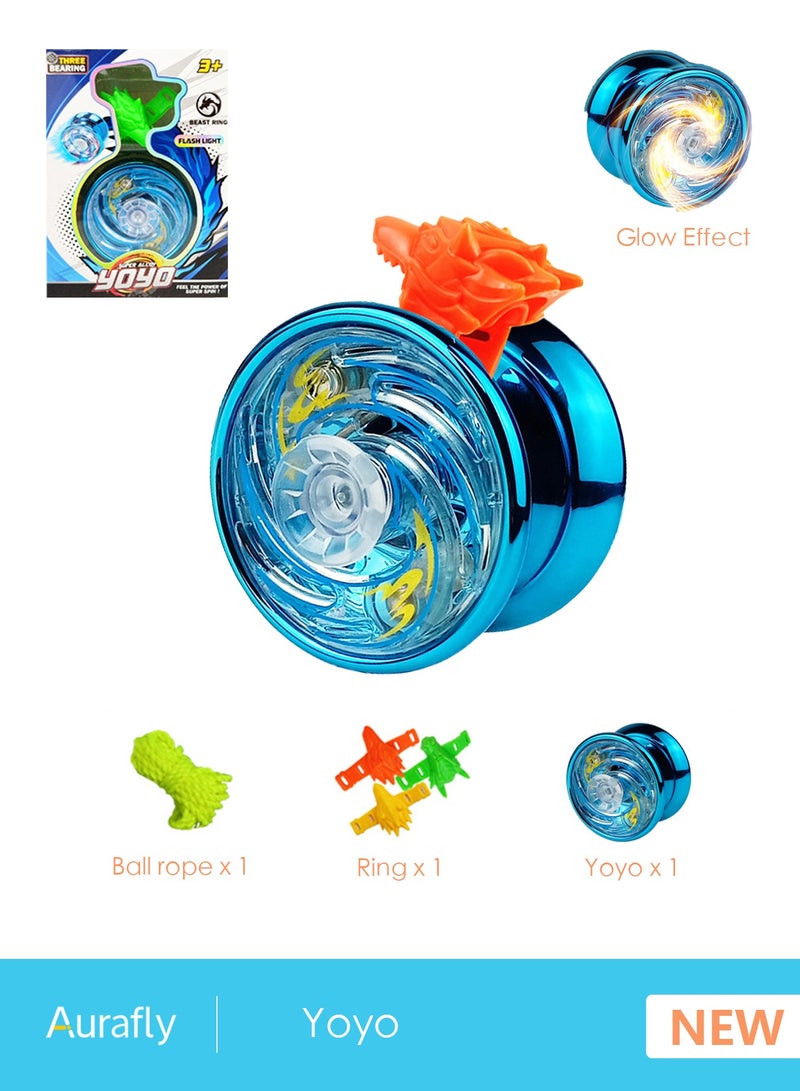 Aurafly Competitive Alloy Luminous Yoyo, Metal Roller Bearing Unresponsive yo-yo,Ramadan Gifts, Children's Gifts - Image 1