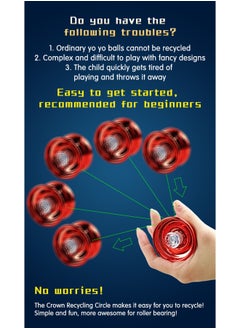 Aurafly Competitive Alloy Luminous Yoyo, Metal Roller Bearing Unresponsive yo-yo,Ramadan Gifts, Children's Gifts  - Image 5