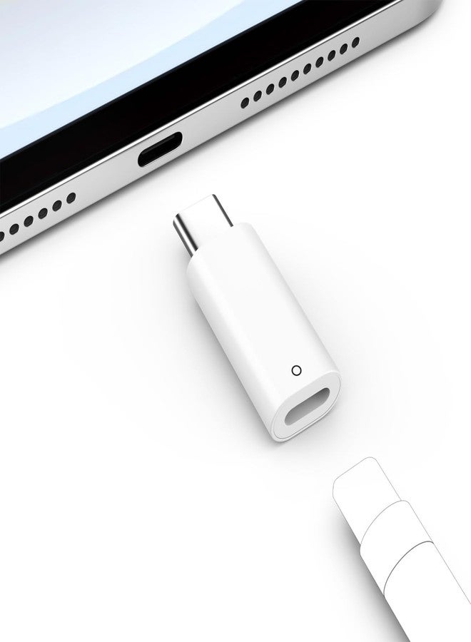 MoKo USB C to Pencil Charging Adapter Compatible with Apple Pencil 1st Gen., iP Connector for iPad 10th Gen., USB-C to Apple Pen Charging Adapter, Bluetooth Pairing - Image 1