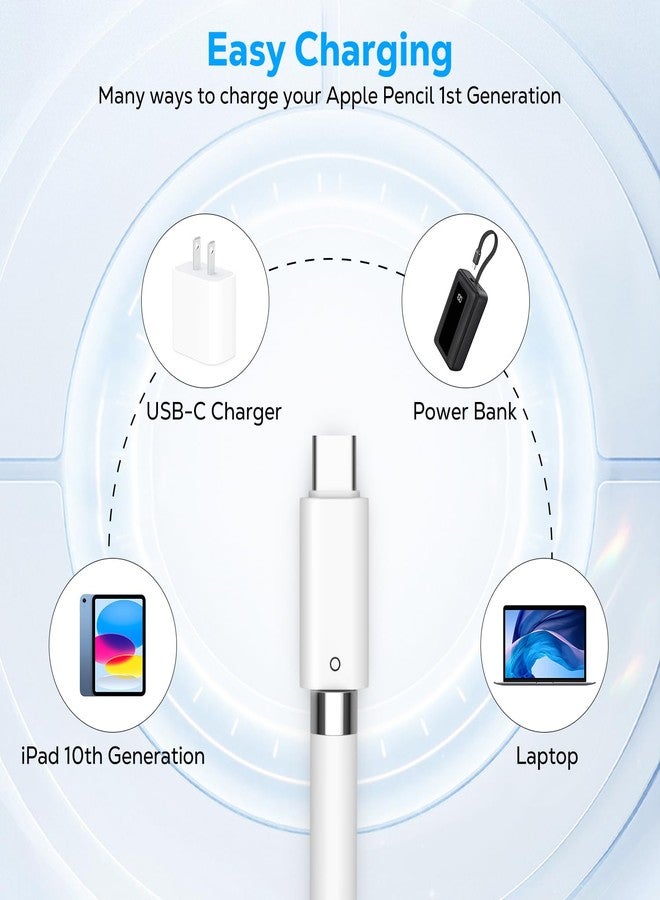 MoKo USB C to Pencil Charging Adapter Compatible with Apple Pencil 1st Gen., iP Connector for iPad 10th Gen., USB-C to Apple Pen Charging Adapter, Bluetooth Pairing - Image 4