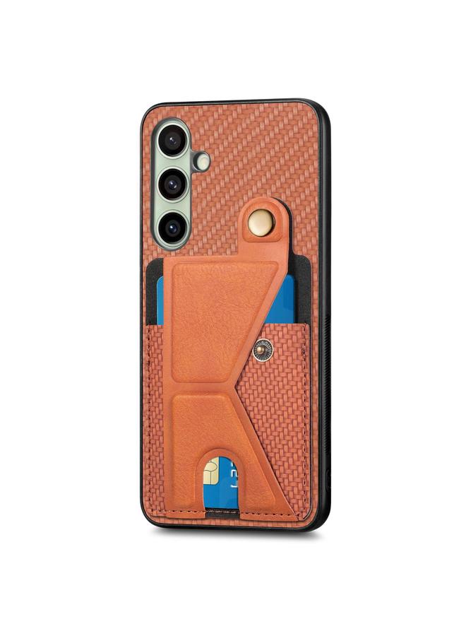 S-TOP Case For Samsung Galaxy A36 Carbon Fiber Wallet Flip Card K-shaped Holder Phone Case - Image 2