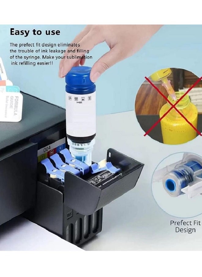 أوفيس ميكر Office maker GI-40 ink set 4-Color Multipack for Canon GI-40 GI 40 Compatible for CANON PIXMA G6040 G5040 GM2040 G7040 GM4040 Printer Prints Up to 8,000 Pages (PigmentBlack Cyan Magenta Yellow)  - Image 3
