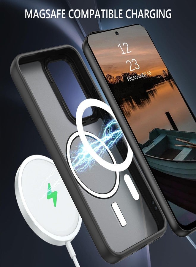 جراب مغناطيسي من GUAGUA لهاتف Samsung Galaxy A54 - جراب نحيف شفاف غير لامع مقاوم للصدمات ومضاد للخدش لهاتف Samsung Galaxy A54 5G مقاس 6.4 بوصة، أسود - Image 4
