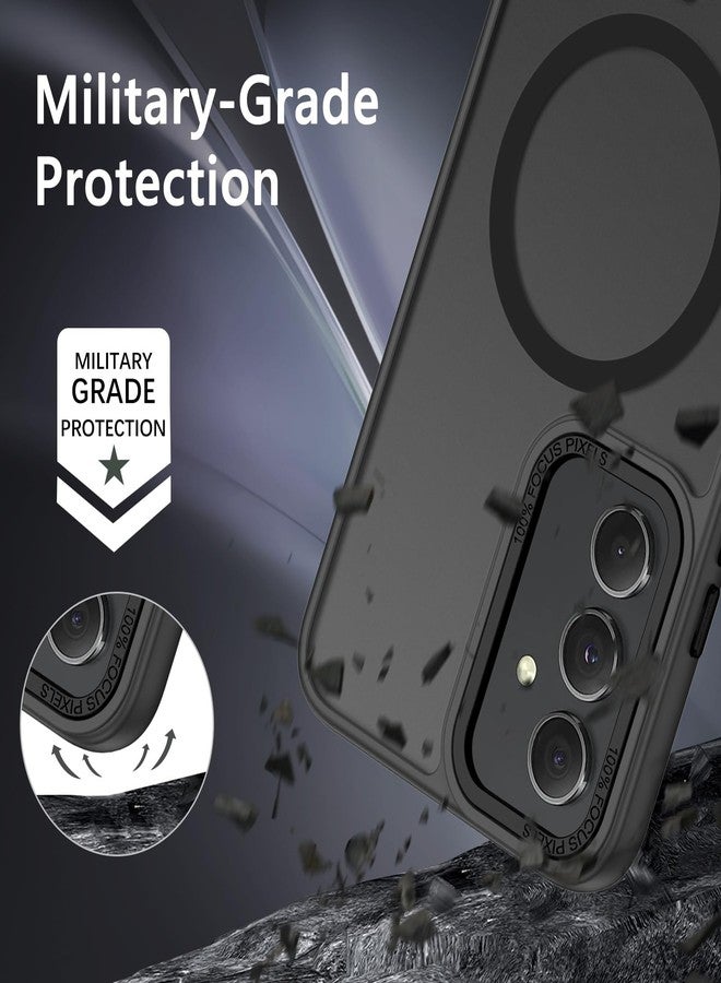 جراب مغناطيسي من GUAGUA لهاتف Samsung Galaxy A54 - جراب نحيف شفاف غير لامع مقاوم للصدمات ومضاد للخدش لهاتف Samsung Galaxy A54 5G مقاس 6.4 بوصة، أسود - Image 5