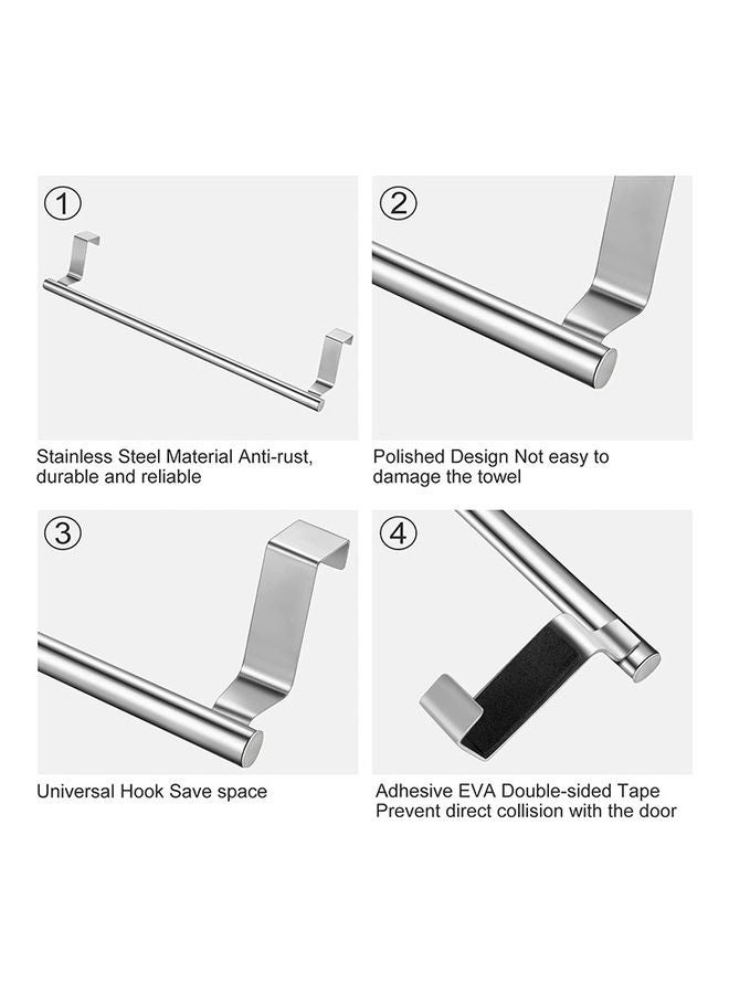 حاملان ل المناشف من الستانلس ستيل فضي 36x6.2سم - Image 4