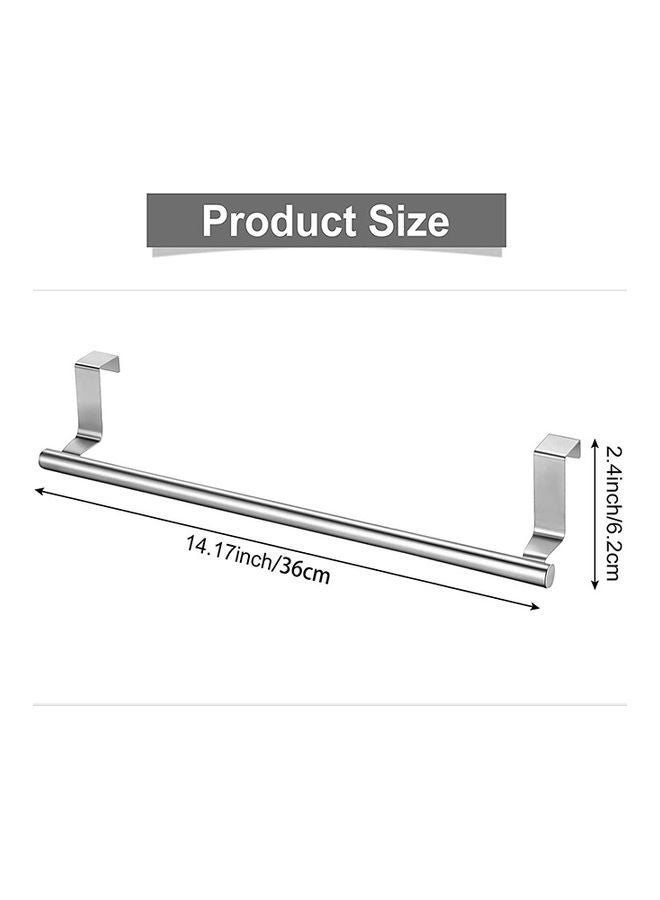 حاملان ل المناشف من الستانلس ستيل فضي 36x6.2سم - Image 5