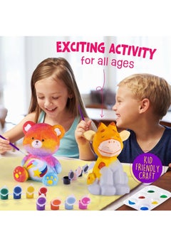 xppier Paint Your Own Bear Lamp Kit for Kids, DIY Gifts 3D Lovely Bear, Easter Arts and Crafts for Kids, Art Supplies Arts & Crafts Kit Toys for Girls Boy Birthday Gift  - Image 4