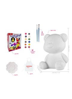 xppier Paint Your Own Bear Lamp Kit for Kids, DIY Gifts 3D Lovely Bear, Easter Arts and Crafts for Kids, Art Supplies Arts & Crafts Kit Toys for Girls Boy Birthday Gift  - Image 5