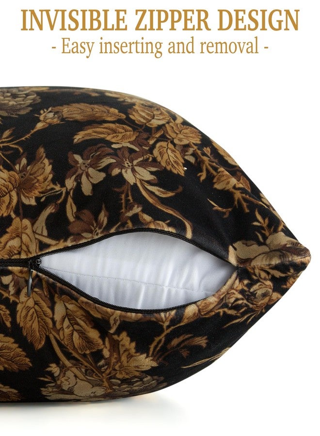 StangH Vintage Floral Velvet Body Pillowcase for Bedroom, 20 x 54 inches Super Soft Pillow Cover with Gold Flower Pattern Pregnancy Friendly Cushion Case for Bedroom, 1 Piece - Image 5