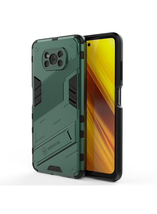 The Bros Case For Xiaomi Poco X3 Punk Armor 2 in 1 PC + TPU Shockproof Case with Invisible Holder