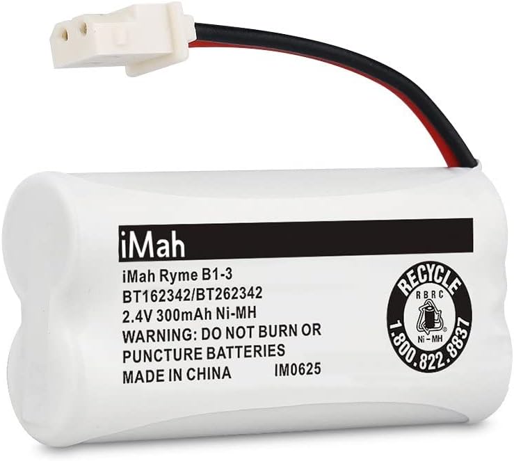 iMah BT162342 BT262342 Cordless Phone Batteries Compatible with BT183342 BT283342 BT166342 BT266342 VTech CS6114 CS6419 CS6719 AT&T EL52300 CL80111 Handset Telephone (Pack of 2) - Image 3