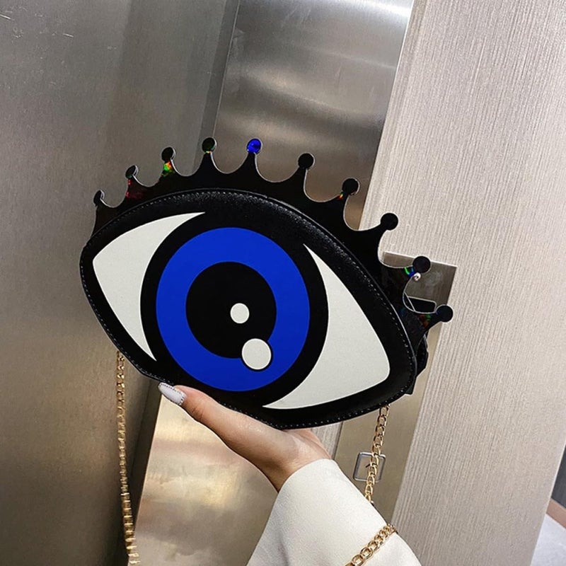 Black PU Leather Evening Clutch Bag Crossbody Shoulder Pouch for Party Events - Image 3