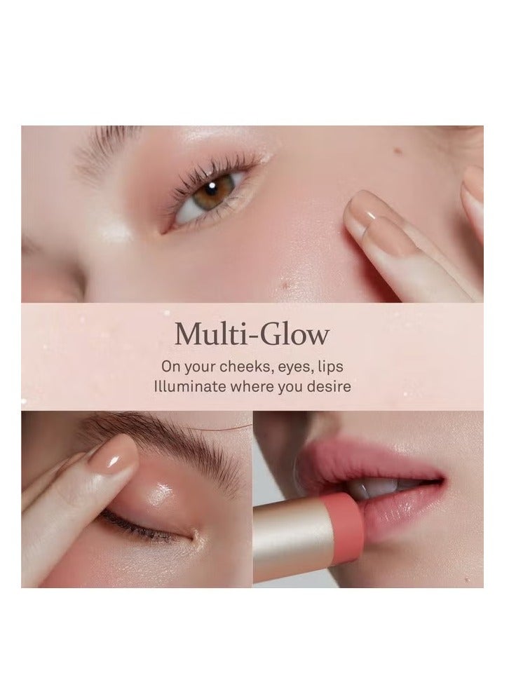 HINCE True Dimension Radiance Balm 10G Natural Shimmer Glow Face Highlighter Stick Glow Balm Korean Blush Transparent Color Skin Tone Slim Fitting Texture, Multi Makeup Stick (1, Light, Lt001) - Image 2