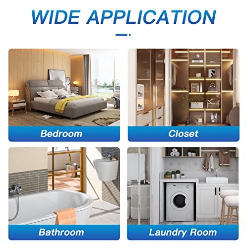 Vacplus Moisture Absorbers, Hanging Closet Dehumidifier Bags, Humidity Packs, Desiccant, Closet Dehumidifiers with Linen Fragrance, 10 Pack, 9.8 OZ - Image 5