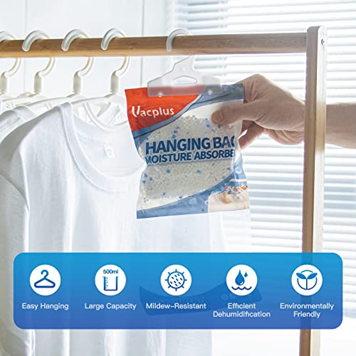 Vacplus Moisture Absorbers, Hanging Closet Dehumidifier Bags, Humidity Packs, Desiccant, Closet Dehumidifiers with Linen Fragrance, 10 Pack, 9.8 OZ - Image 4