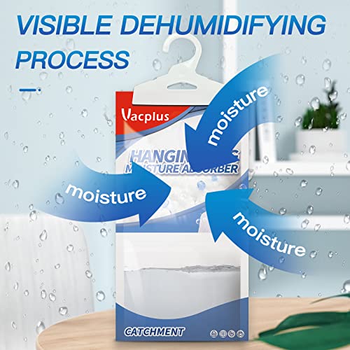 Vacplus Moisture Absorbers, Hanging Closet Dehumidifier Bags, Humidity Packs, Desiccant, Closet Dehumidifiers with Linen Fragrance, 10 Pack, 9.8 OZ - Image 3