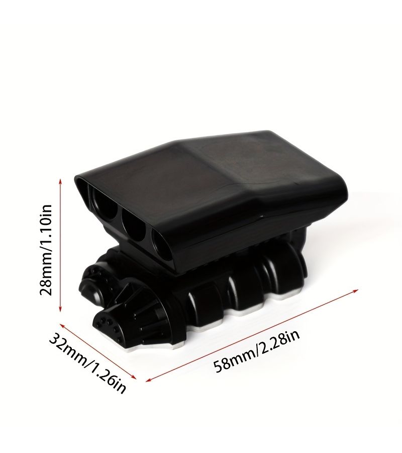 Model RC Car Black Simulated Engine Air Intake Boost Cover Suitable For 1/10 Rock Climbing Vehicles - Image 1