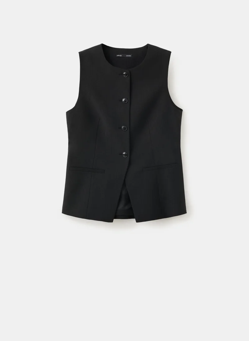 Mango 99-NEGRO Waistcoat Napoli for Women | Best Price UAE
