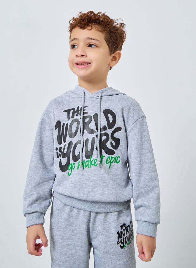 ستايلي مجموعة من هودي بطبعة جرافيتي مع جوغر - Image 3