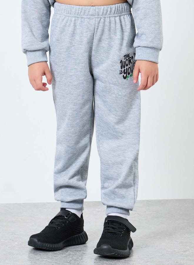 ستايلي مجموعة من هودي بطبعة جرافيتي مع جوغر - Image 5