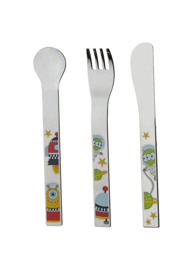 Tramontina Brazil, Allegria children's flatware set in outer space stainless steel, glossy finish with colorful designs, 3 pieces - pzsku/Z9B464AD3AD61A3F83707Z/45/_/1673786067/2248dac0-0a17-435c-b343-9283aa1cc9b9