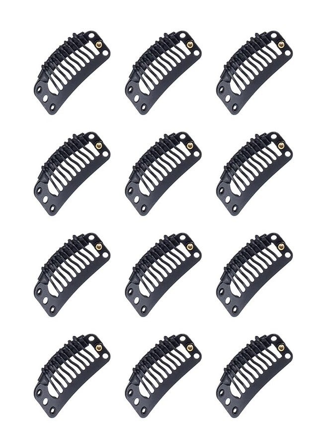 VIVIAN Tic Tac Clips For Hair Patches Wig Extension Dupatta Clip | Hair Extensions Hair Style Accessories | Imported Steel Snap Clip pack of 12 - Image 1