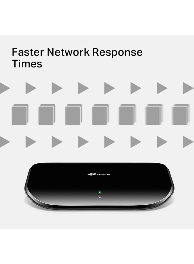 تي بي لينك محول شبكة إيثرنت TL-SG1005D ب5 منافذ جيجابت إيثرنت، بخاصية التوصيل والتشغيل، سطح المكتب أو الحائط، مقسم غطاء بلاستيكي، بدون مروحة، تحسين حركة المرور، غير مدار متعدد الألوان - Image 4