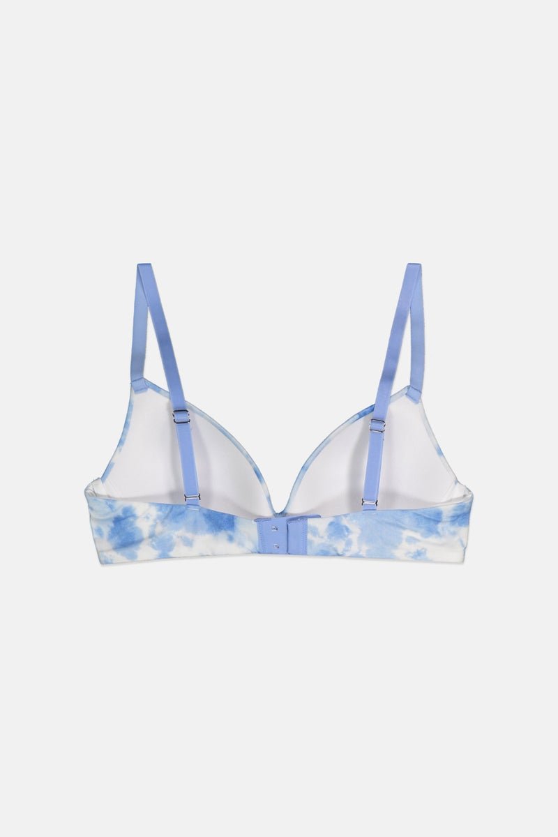 Tchibo صدرية نسائية قطعة واحدة ملونة بتقنية التاي داي، مبطنة بدون سلك، كوب ناعم، زرقاء - Image 2