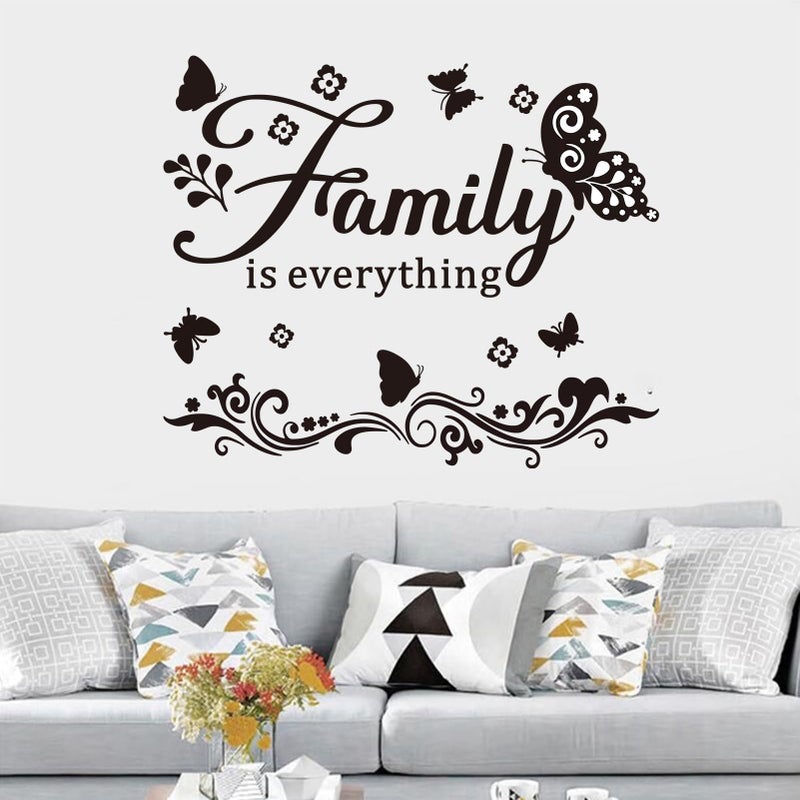 AnFigure Inspirational Family Wall Stickers for Bedroom Home Quotes Motivational Vinyl Art Wall Decals for Living Room Kitchen Apartment Bathroom Family is Everything 18 X 15 - Image 2