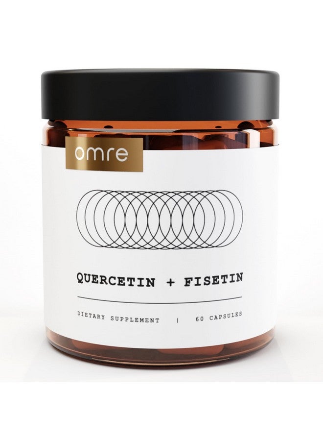 OMRE Quercetin and Fisetin Supplements - Third-Party Tested Senolytic Supplements for Aging Support - 500mg Quercetin Phytosome and 100mg Fisetin - Highly Bioavailable Forms - Image 1
