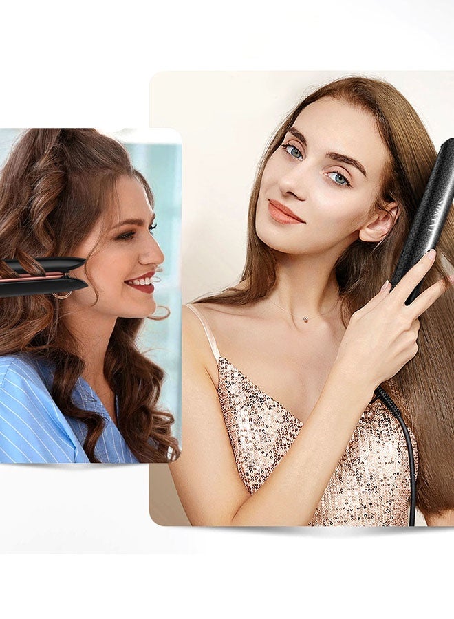 sokany Professional Ceramic Hair Straightener & Curler 2-in-1 with Ionic Technology, 230°C High Heat with 60 Min Auto-off Protection Black - Image 3