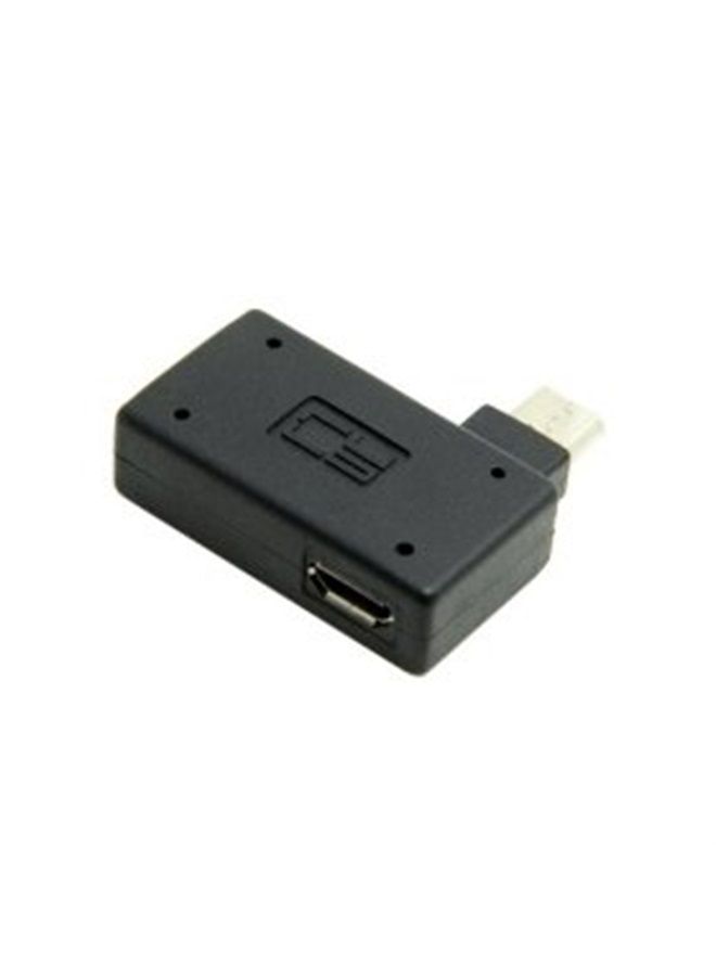 Cablecc 90 Degree Right Angled Micro USB 2.0 OTG Host Adapter with USB Power for Galaxy S3 S4 S5 Note2 Note3 Cell Phone & Tablet - Image 1