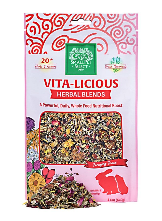Small Pet Select - Vita-Licious Herbal Blend, a Natural Herbal Treat for Rabbits, Guinea Pigs, Hamsters, Gerbils, and Mice, 4.4oz - Image 1