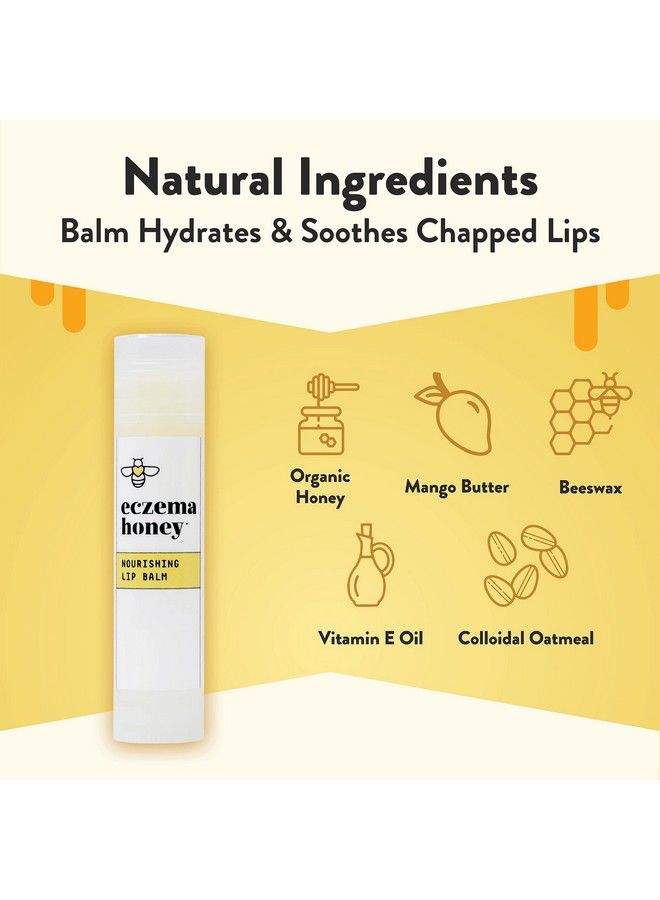 ECZEMA HONEY Nourishing Lip Balm Natural Repair For Dry Cracked Lips Moisturizing Chapstick & Lip Mask Treatment (1 Ct) - Image 3