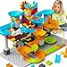 JIXIn 3in1 Marble Runs for Kids 48Building Blocks Compatible with LEGO DUPLOS for Age 25Marble Run for Kids Ages 35 STEM Toy Set with 164 Pcs Classic Big BlockGift Toys for Kid Ages 3 4 5 6 7 8 - Image 2
