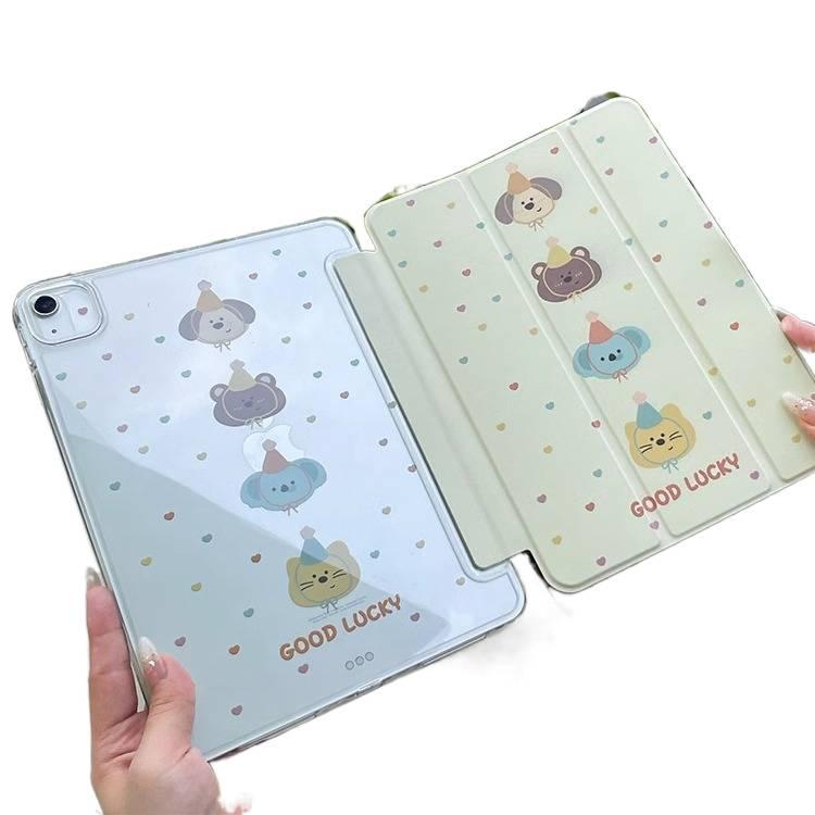 DGG Black Smart iPad Case Compatible with Multiple iPad Models with Pencil Holder - Image 1