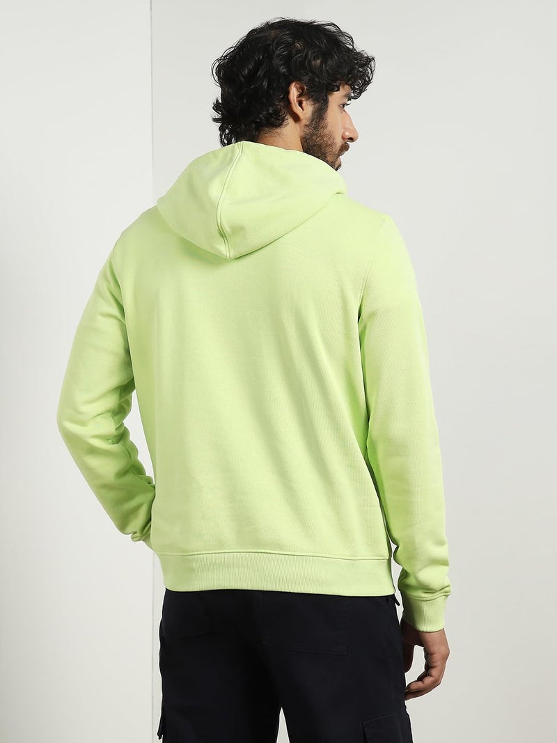 NOBERO Solid Hooded Sweatshirt(1M-TWHO-R0004-CO2_Cool Matcha_S - Image 5
